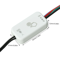 Contrôleur de couleur pour bande LED avec capteur tactile RGB coloré, gradation à 5 niveaux et changement de couleur, interrupteur tactile DC5V-24V