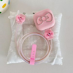 Nueva Funda Protectora para Cable de Carga con Diseño de Lazo de Dibujos Animados en Rosa, Negro, Morado y Verde, a Precio Económico - Product Image 4