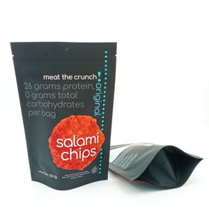 Emballage alimentaire de qualité alimentaire avec impression personnalisée de chips de <span class=keywords><strong>salami</strong></span> sac de pochette à fermeture éclair doux au toucher - Product Image 1