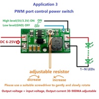 Convertisseur de courant continu à courant continu réglable LD24AJTA DC 9V 12V 18V 24V 100Hz-20kHz 20W, contrôleur PWM, convertisseur de courant constant à réduction de tension