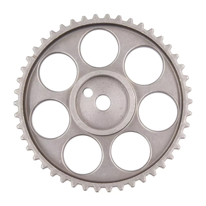 Precisione in alluminio lavorato a CNC 49 denti sperone pompa olio carrucola componente in metallo anodizzato grigio personalizzato - Product Image 3