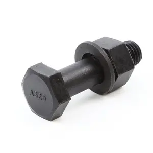 Hex Bolt อ่อนนุชเครื่องซักผ้าสีดำเกรด A325