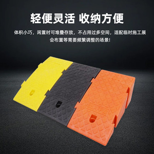 Rampe de trottoir en plastique Angcheng, tapis de pente épaissi pour seuils de porte, escaliers, centres commerciaux, entrées d'écoles, vert, noir, jaune - Product Image 2