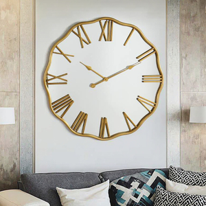 Gương Đồng Hồ Tường Mới Giao Hàng Home Accent 71Cm Vàng Sáng Bóng Hình Dạng Không Thường Xuyên Kim Loại Đồng Hồ Treo Tường Cho Phòng Khách - Product Image 6