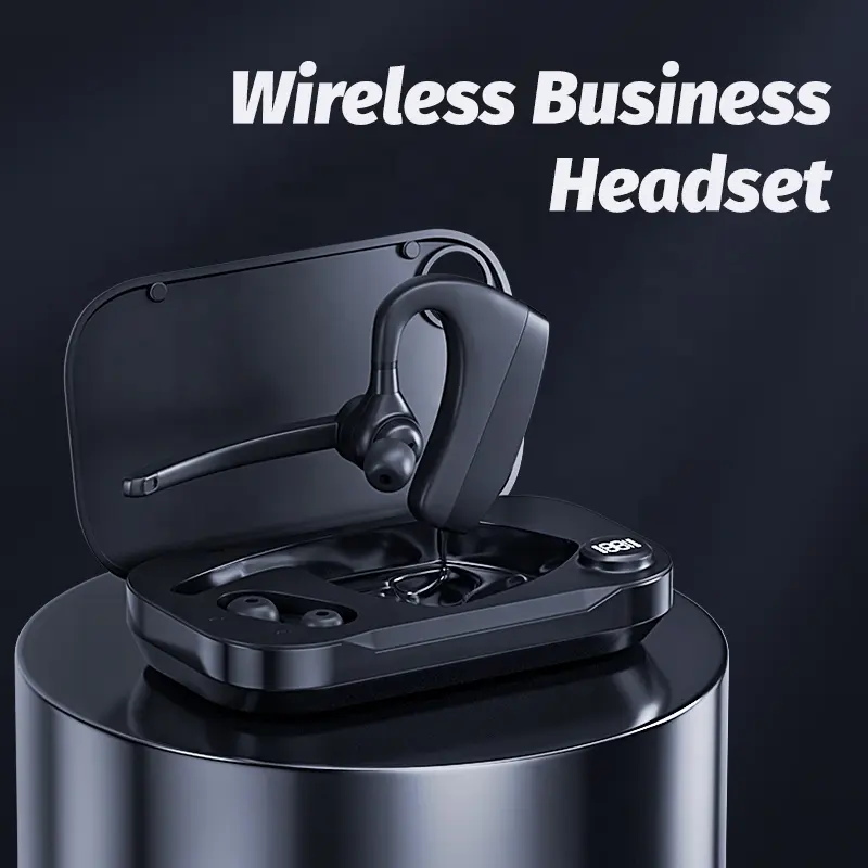 OEM Single Ear Wireless Headset Earpiece Hands-Free HD ENC Call Noise Cancelling Telephone Headphone For Driving Business Office
