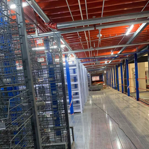 פלדה כבדה מחסן לופט פלטפורמה מדף אחסון אטטי מתלה מזנין ריפים ריצפת מדפים - Product Image 4