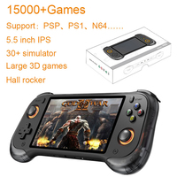 Console de jeu rétro H55, lecteur multi-simulateurs, écran IPS 5,5 pouces 720P, 1 Go de RAM, 8 Go de stockage, plus de 15 000 jeux vidéo, contrôleur de jeu, processeur quadricœur RK3566, batterie 5000 mAh, 6 heures d'autonomie