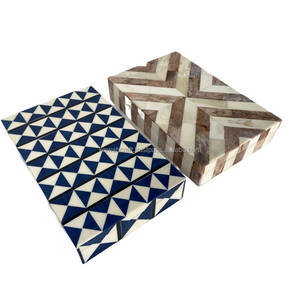 Top Trendy Modern Printed Eco-friendly Resin & Bone Inlay Jewelry Box for <b>Necklace</b> and Bangle <b>Storage</b> - Product Image 3