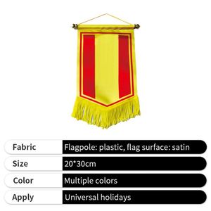 Custom Football Team Pennant White Green <b>Plastic</b> <b>Rod</b> Satin Event Club Exchange Flag for Game - Product Image 4