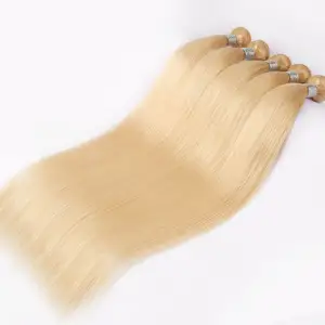 hair unprocessed virgin human,russian blonde 613 virgin hair extension