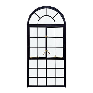 Fenêtre à battant en aluminium à dôme rond avec grilles, fenêtre cintrée, fenêtres courbes, fenêtres en aluminium avec <span class=keywords><strong>volet</strong></span> en verre - Product Image 3