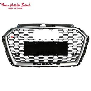 RS Style Front Grill For Audi A3 S3 8V.5 RS3 Honeycomb Auto Grill Refit A3 Car Grille Modification 2017 2018 2019