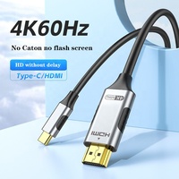 Kabel adaptor HDtv ke TYPE-C, kualitas tinggi 4K 60Hz 4K 30Hz HDtv ke USB C USB-C HD Video konverter untuk Ponsel/komputer TV HD