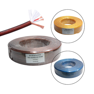 24awg 2 Conductor 100m <span class=keywords><strong>Super</strong></span> doux cuivre pur blindé XLR microphone câble audio transparent bleu rouge jaune microphone câble - Product Image 1
