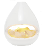 Nouveau design, diffuseur d'air humidificateur portable USB à ultrasons à brume froide, grande lampe en sel de l'Himalaya, garantie 1 an pour la maison
