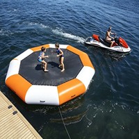 Trampoline aquatique gonflable en PVC pour usage extérieur, plateforme flottante de baignade pour enfants et adultes, portable