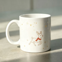 Mug en céramique personnalisé pour Noël, tasse à café rétro avec impression originale de Noël, logo OEM, cadeau promotionnel, vente en gros