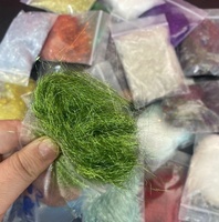Fibres synthétiques de doublage de glace de 38mm de longueur Baitfish Streamer pêche à la mouche Flash aile de glace mince matériel de montage de mouches d'eau salée