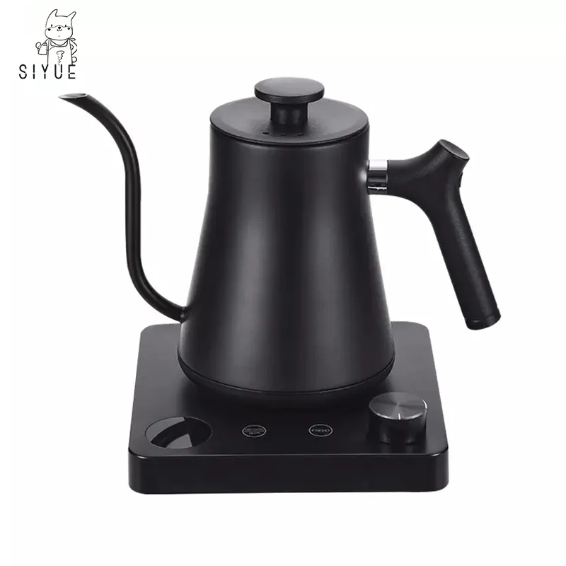 SIYUE Black 1L 220V 1200W Stainless Steel Gooseneck Electric Kettle for Pour Over coffee or Tea SY-KCB03X 9020