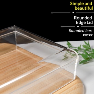 Boîte de présentation en acrylique de 30 cm en gros, boîte d'emballage transparente en plastique de qualité alimentaire, et boîte cadeau avec couvercle - Product Image 5