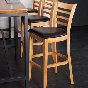Tabouret <span class=keywords><strong>de</strong></span> <span class=keywords><strong>bar</strong></span> vintage, tabouret <span class=keywords><strong>de</strong></span> <span class=keywords><strong>bar</strong></span> rétro, chaises <span class=keywords><strong>de</strong></span> salle à manger industrielles, 65 cm, bois - Product Image 4