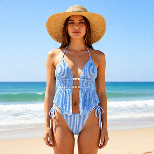 Nouveau Maillot de Bain Deux Pièces Uni pour Femmes 2026 – Tankinis Sexy Personnalisés, Tenue de Plage, Maillot Slingshot – Fournisseur - Product Image 3