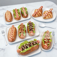 Maquette de hot-dog réaliste de haute qualité, modèle alimentaire artificiel pour la décoration de cuisine, showroom, cinéma, maison