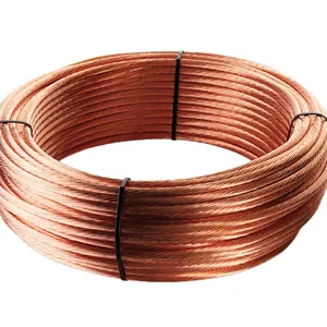 Solid Stranded Flexible Copper Conductor Electric Grounding Cable Bare Copper Wire