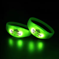 Bracelet lumineux LED multicolore personnalisable avec logo, en ABS, idéal pour les concerts – Vente flash