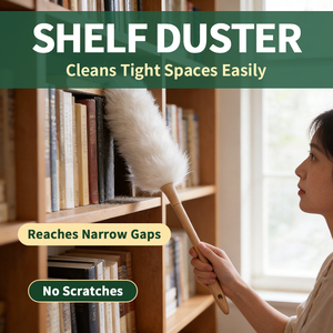 <span class=keywords><strong>Plumeau</strong></span> en laine écologique, anti-statique et moelleux, avec manche en bois lisse pour usage domestique - Product Image 2