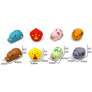 4 tipi di simpatici <span class=keywords><strong>animali</strong></span> di plastica dei cartoni animati che tirano indietro i piccoli giocattoli di plastica molto economici - Product Image 1