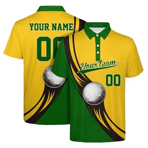 Camisas Casuales de Manga Corta con Botones para Hombre, de Alta Calidad OEM, Largo Regular, Secado Rápido, Poliéster y Spandex, Estampadas para Golf - Product Image 4