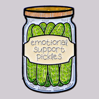 Broche émaillée amusante en forme de concombre « EMOTIONAL SUPPORT PICKLE », épingles de revers, badges, accessoires vestimentaires, bijoux de mode, cadeaux