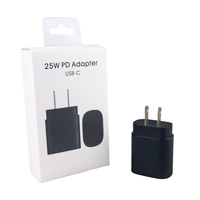 Charge super rapide 25W PD Chargeur UK US EU Plug USB C Chargeur Câble Type c Adaptateur de voyage pour Samsung Galaxy S25 S24 Ultra S23