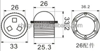 Lumières LED programmables pour parcs d'attractions, cabochons RGB 12V 26mm, pixels pour fêtes foraines, éclairage paysager IP65