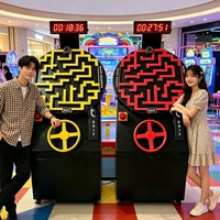 Jeu de labyrinthe à billes 3D à monnayeur pour parc d'attractions, avec piste de réaction par gravité et minuterie