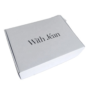 Recyclable white customized gift packing matte lamination corrugated mailer packaging box for shipping