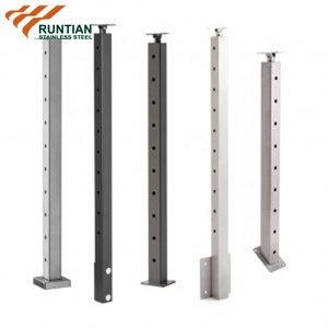 درابزينات بسيطة من الألومنيوم والفولاذ المقاوم للصدأ والزجاج بدون إطار صرفة - Product Image 4