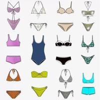 Op maat gemaakte dames bikini set OEM ODM 2-delige badpak hoge kwaliteit print strandkleding zwempak