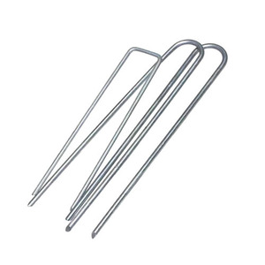 Burin à pointe en acier de type U Bo Xi, finition argentée, pour la fixation du gazon et le contrôle des mauvaises herbes - Product Image 2