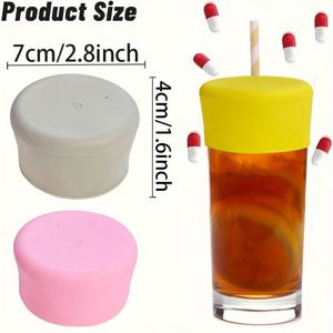 Food-Grade Silicone Glass Cup Covers - Anti-Spill Drink Lids with <b>Straw</b> Hole, Durable <b>Reusable</b> Beverage Protectors - Product Image 4