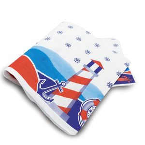 Tovaglie economiche in carta usa e getta per ristoranti 150 pezzi 100x100cm blu/rosso/bianco per feste in riva al mare - Product Image 1