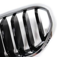Calandre avant simple ligne Auto calandre Chrome noir voiture avant rein maille grilles pour Bmw série 5 G30 G38 2020