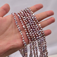 Perles d'eau douce naturelles baroques violettes 4-5 mm en vrac pour la fabrication de bijoux DIY
