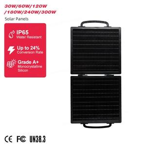 Panneaux solaires portables pliables de haute qualité pour camping-car, station de charge solaire IP65 15W 30W 45W 60W 75W 90W pour extérieur et maison - Product Image 1