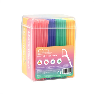 Fil dentaire aromatisé aux fruits, 70 pièces, emballées individuellement, pour une haleine fraîche (menthe, fraise, pamplemousse) - Product Image 3