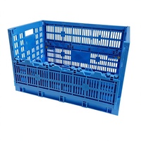 Caisse à œufs pliable en plastique PP pour volailles d'élevage, design maillé avec feuilles pliantes, caisse de transport et de stockage pliable pour poulailler
