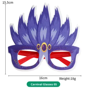 New <strong>Mexican</strong> Carnival Glasses <strong>Party</strong> Decoration Masquerade Costume <strong>Party</strong> <strong>Supplies</strong> Colorful Feather Glasses - Product Image 5