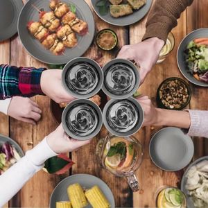 Ensemble de vaisselle en plastique réutilisable de 16 pièces avec assiettes, bols, tasses - Design moderne pour le camping en plein air - Product Image 3