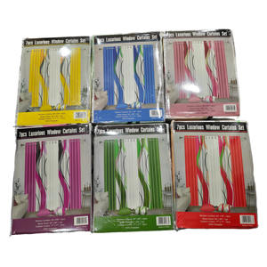 Juego de 7 Cortinas para Ventana con Funda de Cojín, Listo para Enviar, Estampado Floral Rosa y Amarillo, Cortinas de Seda Sintética para Dormitorio - Product Image 2